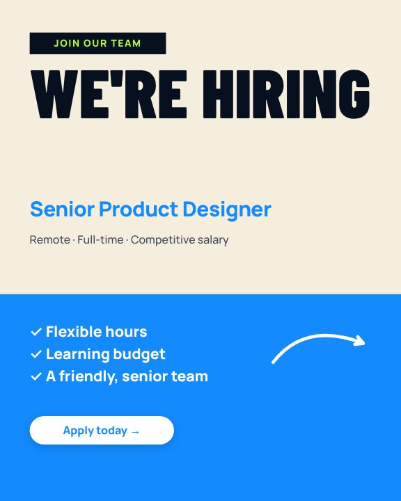 We're Hiring template