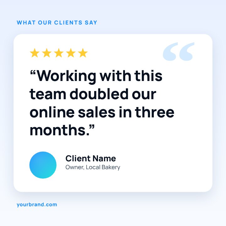 Client Testimonial template
